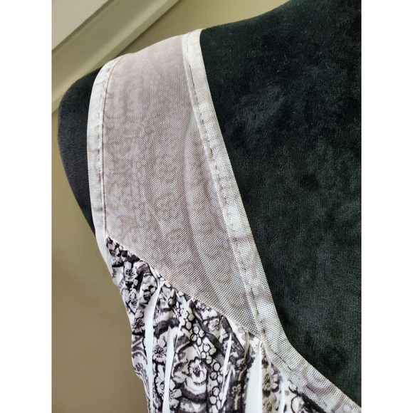 One World Women's Gray Polyester Sweetheart Neck Sleeveless Casual Top Blouse XL - Picture 7 of 13